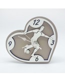 orologio cuore in legno con sposi calciatore