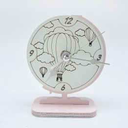 orologio mappamondo mongolfiera rosa