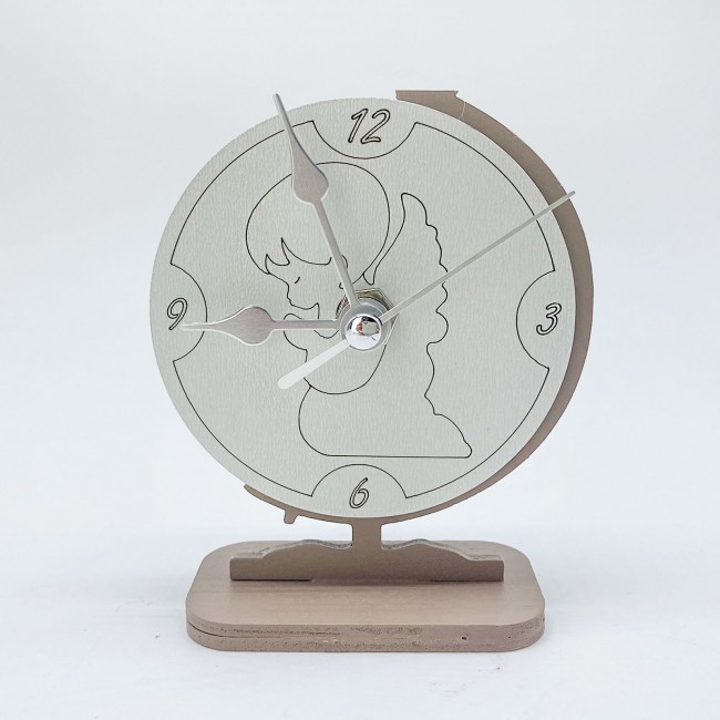 Bomboniera orologio mappamondo angelo in preghiera