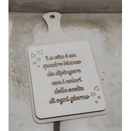 Bomboniera sottopentola con frase 