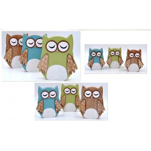 gufo legno colorato gufo legno colorato