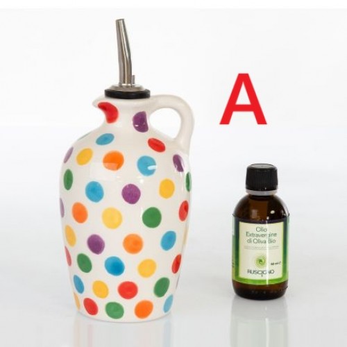 oliera anfora con olio amici di cuore matto