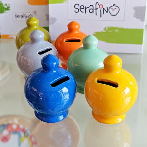 Amici di Cuore Matto Bomboniera salvadanaio mini colori assortiti