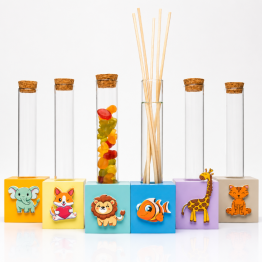 Bomboniera cubo profumatore con animaletti solidale