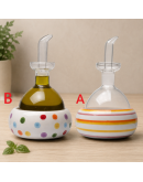 oliera vetro ceramica solidale con olio Bomboniera oliera vetro ceramica solidale con olio