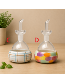 oliera vetro ceramica solidale con olio Bomboniera oliera vetro ceramica solidale con olio