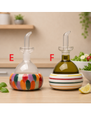 oliera vetro ceramica solidale con olio Bomboniera oliera vetro ceramica solidale con olio