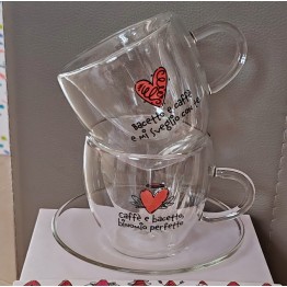 set 2 tazze cuore amici di cuore matto