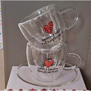 set 2 tazze cuore amici di cuore matto