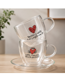 Amici di Cuore Matto Bomboniera set 2 tazze cuore Amici di Cuore Matto Bomboniera set 2 tazze cuore
