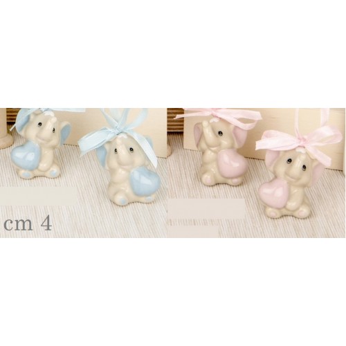 elefantino con cuore rosa celeste elefantino con cuore rosa celeste