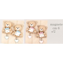Bomboniera magnete orsetto con pendolo cuore