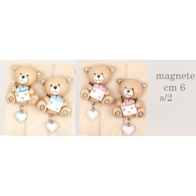 Bomboniera magnete orsetto con pendolo cuore