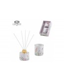 set profumatore e porta candela decoro gru e fiori set profumatore e porta candela decoro gru e fiori
