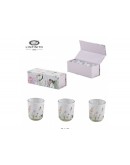 set 3 candele profumate decorate da gru e fiori set 3 candele profumate decorate da gru e fiori