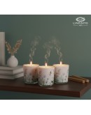set 3 candele profumate decorate da gru e fiori set 3 candele profumate decorate da gru e fiori