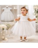 Abito per bimba con ricami e tulle Abito per bimba con ricami e tulle