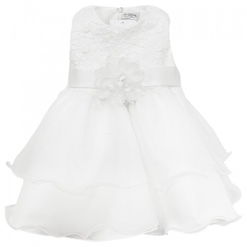 abito bimba smanicato panna