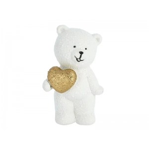 orsetto in piedi con cuore oro