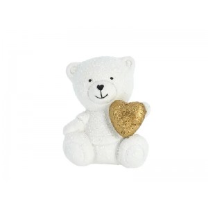 orsetto seduto con cuore oro