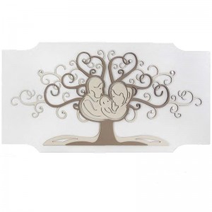 quadro moderno albero sacra famiglia stilizzata