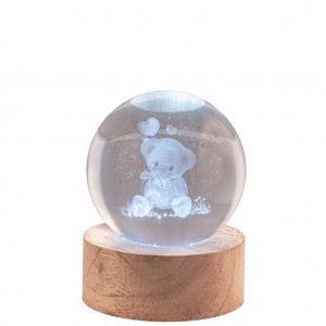 globo lampada led con orsetto
