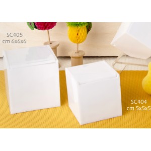 portaconfetti scatola plex bianco