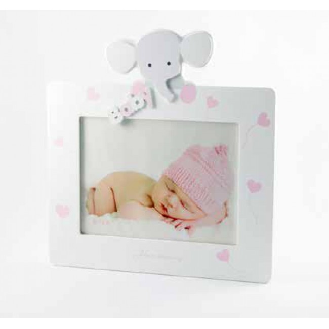 Bomboniera portafoto legno baby elefante 