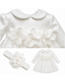 Klaiadi abito elegante per bimba con fiori e gonna in pizzo Klaiadi abito elegante per bimba con fiori e gonna in pizzo