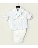 abito bimbo estivo bianco celeste