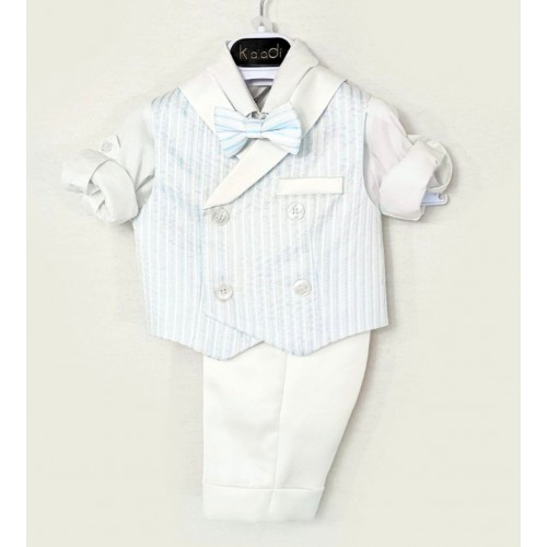 abito bimbo estivo bianco celeste