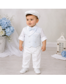 Abito bimbo estivo bianco celeste Abito bimbo estivo bianco celeste
