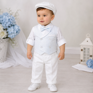 Abito bimbo estivo bianco celeste