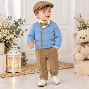 Klaiadi completo bimbo celeste e beige