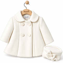 Cappotto elegante per bimba con cappello