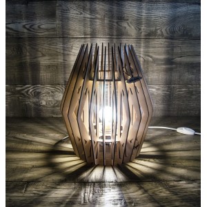 lampada da tavolo in legno