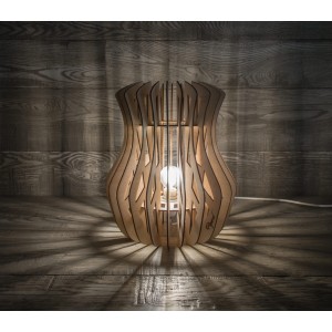 lampada in legno aquerel