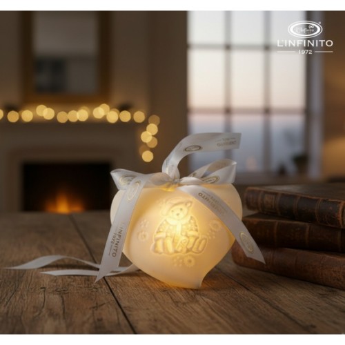 cuore con decoro orsetto sposi e led
