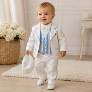 Gai Mattiolo abito con gilet a righe 