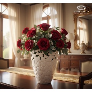 vaso portafiori ovale cuori l'infinito