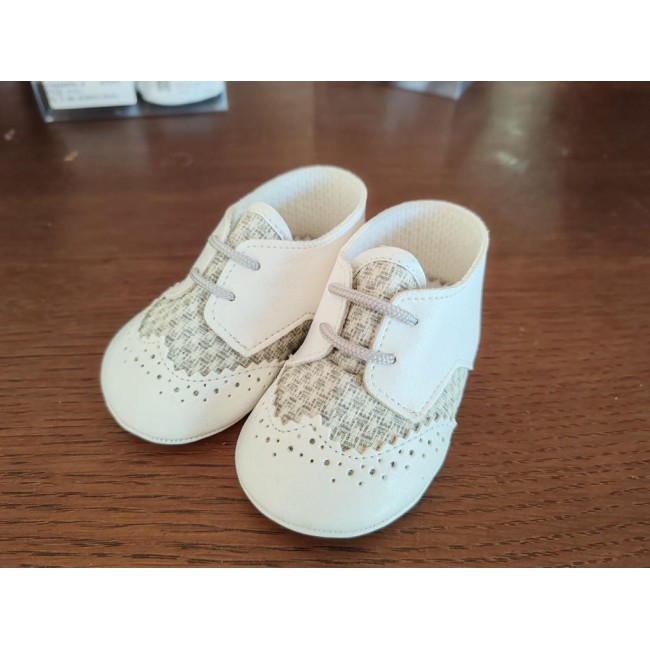 Scarpe bimbo bianche grigio