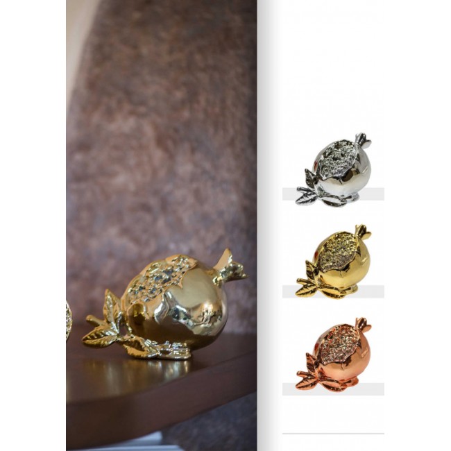 Bomboniera melograno bronzo oro argento