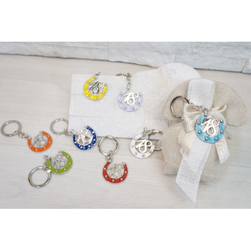 portachiavi ferro di cavallo 18 compleanno portachiavi ferro di cavallo 18 compleanno