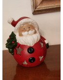 babbo natale porta candela 