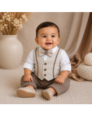Nazareno Gabrielli Completo bimbo estivo beige tortora