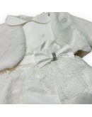 abito bimba con pizzo e pelliccia abito bimba con pizzo e pelliccia