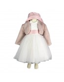 abito bimba panna e rosa