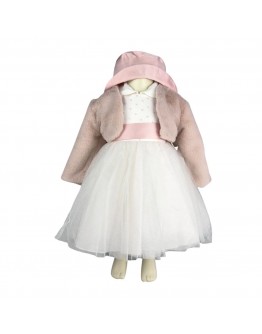 abito bimba panna e rosa