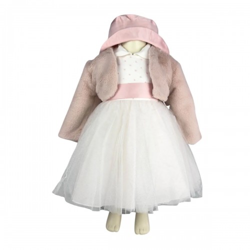 abito bimba panna e rosa