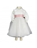 abito bimba panna e rosa